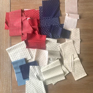Red, White, and Blue Quilt Shop Fabric Scrap Bundle | various cuts - Picture 1 of 5