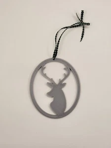 Christmas Reindeer Design 2 - Ornament - High Strength - 3D Printed - Handmade - Picture 1 of 2