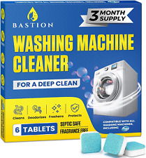Bastion Washing Machine Cleaner Deodorizer & Descaler 6-Pack - Active Deep
