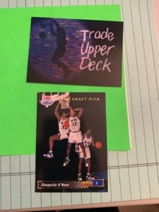 (2) 1992-93 UPPER DECK SHAQUILLE O'NEAL DRAFT PICKS ROOKIE + TRADE CARD - Picture 1 of 1