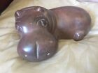 Hippopotamus A Besno Kenyan Hand Carved Hippopotamus Well Detailed,Poss Vintage