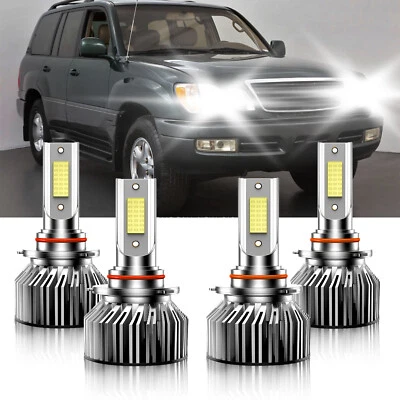 Combo de bombilla de faro LED para Lexus LX450 1996-1997 9005+9006 kit de haz alto bajo Foto 1 de 4