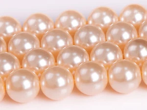 Champagne Shell Pearl Beads Grade AAA Round Loose Beads 4/6/8/10MM - Picture 1 of 2