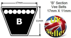 B94 B Section Quality Vee Belt, 17X11X94", aka B 94 17mm x 11mm x 94" - Picture 1 of 5