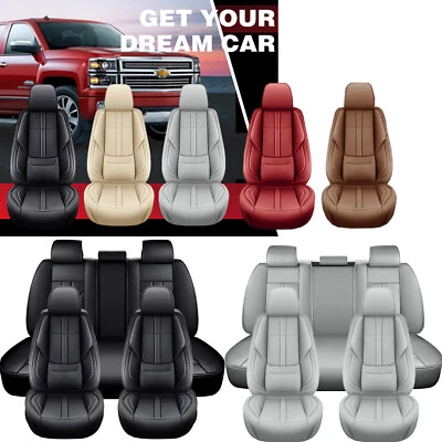 For Mercedes-Benz Car Seat Covers NAPA Leather 5-Seat Front Rear Protectors Pad - Image 1 of 4