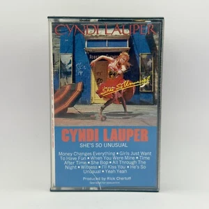 Cyndi Lauper, She's So Unusual (Cassette Tape, 1983) Black Cart, Time After Time - Picture 1 of 6