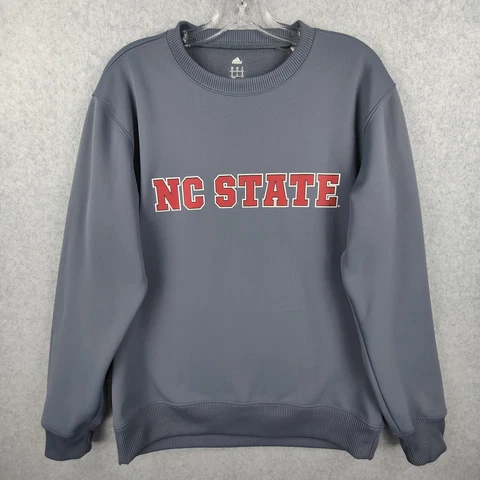 Adidas Size M NC State Wolfpack Gray Crewneck Pullover Sweatshirt Cover