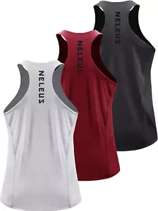 NELEUS Herren 3er Pack Running Tank Top Dry Fit Y-Back Athletic Workout Tank Tops - Bild 1 von 12