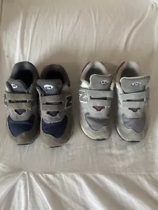 Two Pairs New Balance 574 Hook & Loop Sneakers Toddler US Size 12 - Picture 1 of 7