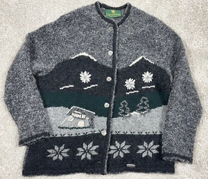 GIESSWEIN Cardigan Ricamato Montagne Lana Mohair Alpaca Taglia 42 Donna 12 - Foto 1 di 12