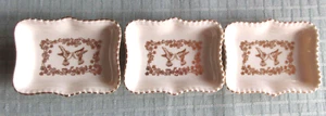 3 Vintage Lenox Porcelain WEDDING PROMISES COLLECTION Cream Gold Ring Tray Rare - Picture 1 of 7