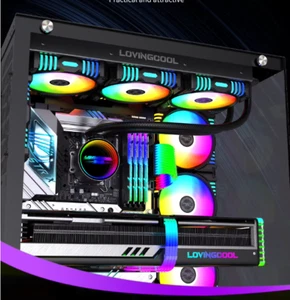 LOVINGCOOL  LC-360-D  360mm ARGB AIO CPU Water Cooler Computer Cooling black - Picture 1 of 12