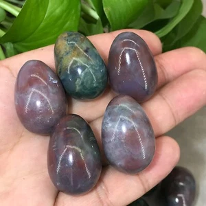 5pcs natural ocean jasper quartz egg quartz crystal skull reiki healing gem - Picture 1 of 12