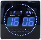 Zegar ścienny LED UNIiLUX FLO LED, z datą/temperaturą, czarny, 28 x 28 cm