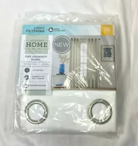 JCP Home Cool White Verona Twill Solid One Grommet Curtain Panel, 50"x108" - Picture 1 of 2