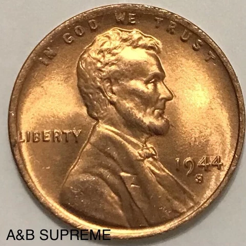 1944 S Lincoln Wheat Cent Bronze Penny Gem Bu Uncirculated Cover