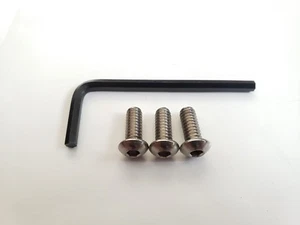 3 Stainless Windshield Screen Fairing Bolts Kit 96-13 Harley Windscreen Wrench - Picture 1 of 3