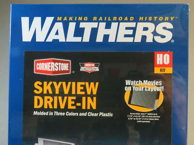 WALTHERS CORNERSTONE HO SCALE SKYVIEW DRIVE-IN MOVIE THEATER KIT 933-3478 NEW - Image 1 of 4
