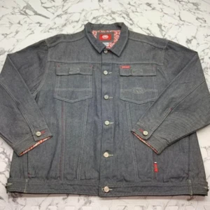 Men's Ecko Unlimited Vintage Blue Casual Denim Jacket NWT - Picture 1 of 5