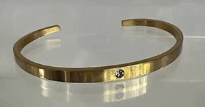 ELLANDEMM Purple Crystal Cuff Bracelet - Picture 1 of 3