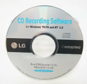 CD Recording Software LG Adaptec Driver v3.5c Ver 99-12 PC Program Software Disc - Picture 1 of 1