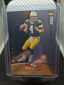 1997 Collector's Choice Star Quest Foil 4 Star Brett Favre Green Bay Packers - Picture 1 of 6