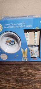 Beatrix Potter Peter Rabbit 5 Piece Kids Dinnerware Set - Box damage - Picture 1 of 8