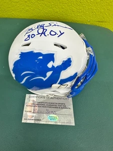Billy Sims Detroit Lions ROY 1980 Autograph Cert signed mini football helmet - Picture 1 of 5