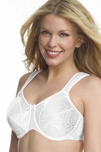 Neu mit Etikett Bali Satin Tracings Bügel Minimizer BH 3562 weiß 38DDD Komfort U $ 40 - Bild 1 von 6