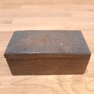 Vintage Wooden Stamp Box Chest Storage 9cm Wide X 4cm Tall - 3 Compartments  - Picture 1 of 24