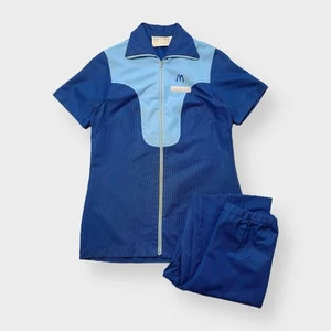 Vtg 1973 McDonalds Womens Full Uniform 2-Piece Set, Shirt Pants, Fast Food S 70s - Picture 1 of 13