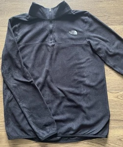 The North Face Women’s Black 1/4 Zip Pullover Fleece Jacket Size Medium - Picture 1 of 4