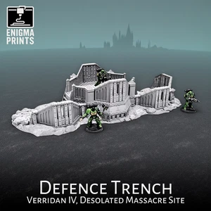 Defence Trench - 28mm 3d Printed Imperial Gothic Wargaming Terrain | Verridan IV - Picture 1 of 7