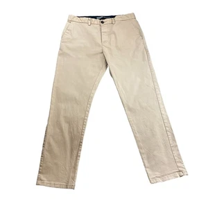 Denim Co Herren Chinos Hose 34R Beige Slim Stretch Fit Taille 34 Bein 30 Zoll - Bild 1 von 9