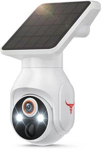 Cámara de Seguridad 1080p Inalámbrica con Panel Solar, Detección Humana Inteligente IA, 2 Vías - Imagen 1 de 12