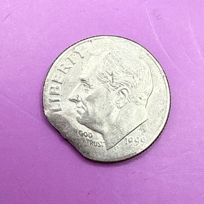 1999 p roosevelt dime Error  - Image 1 of 4