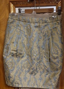  H&M Falda Oro Brillante Talla 6 - Imagen 1 de 5