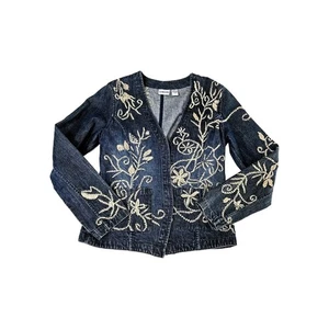 Giacca donna denim Chicos multicolore taglia 0 100% cotone manica lunga aperta - Foto 1 di 10