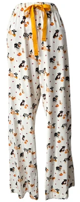 Pantalones de salón Lands End Halloween 16W 18W 1X Plus pijama perro gato truco o trato Foto 1 de 4
