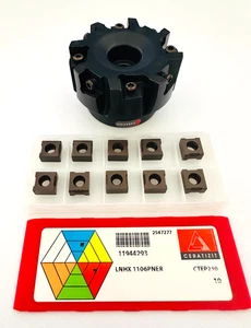 CERATIZIT AHEC.63.R.08-11 MaxiMill HEC 11 Shell mill+ 10 x LNHX 1106PNER CTEP210 - Picture 1 of 7