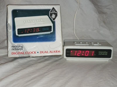 Retro Morphy Richards DC335 Digital Alarm Clock LED Display W/Original Box - Image 1 of 4
