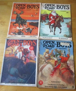 Lot of 4 Open Road For Boys Magazines (1931, 1934, 1936, 1937) - Imagen 1 de 13