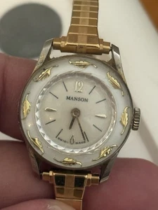 Orologio MANSON Vintage Donna Lusso Swiss Made Cinturino Acciaio Tono Argento - Foto 1 di 9