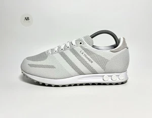 Mens Adidas LA Trainers Weave White Grey OG Retro Running Various Sizes - Picture 1 of 21