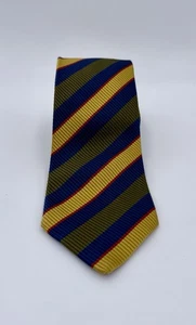 Etro Milano Made In Italy 100% Silk Striped Tie Mens Multicolor professional - Picture 1 of 4