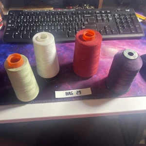 4 CONES OF THREAD FOR CRAFTS,SEWING OR QUILTING BAG-29 - Picture 1 of 6