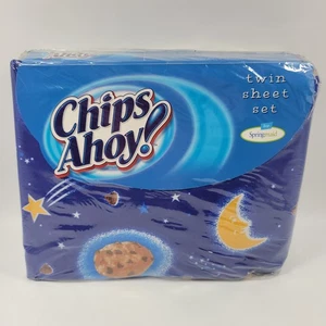 VTG Chips Ahoy Celestial Cookies & Milk In Space Novelty Twin Sheet Set Y2K 2001 - Picture 1 of 10