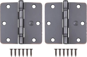 Ball-Bearing Door Hinges 3-1/2'' x 3-1/2" Vintage Bronze 2-ct - Stone Harbor - Picture 1 of 5