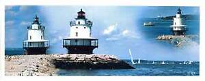 Spring Point Lighthouse, Maine , hand made bookmark #63