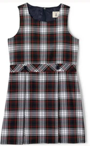 Lands End Schuluniform Mädchen Größe 4 Evergreen kariert Pulloverkleid - Bild 1 von 7